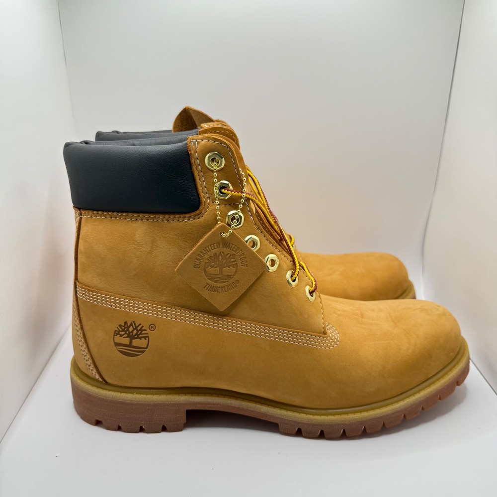 Timberland Premium 6 Inch Waterproof Boot Wheat Nubuck Mens 10.5 W TB 010061 713